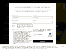 Tablet Screenshot of lamborghinistore.com